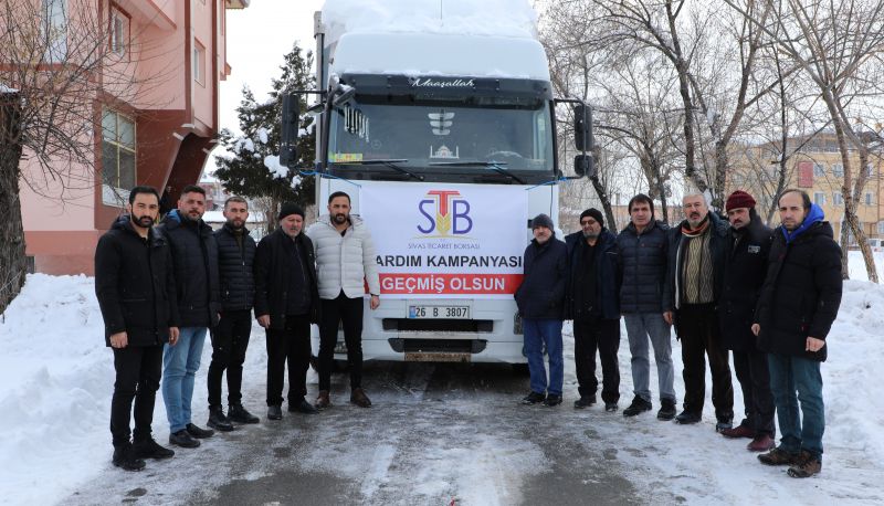 SİVAS TİCARET BORSASI DEPREM BÖLGESİNE EKMEK YARDIMI