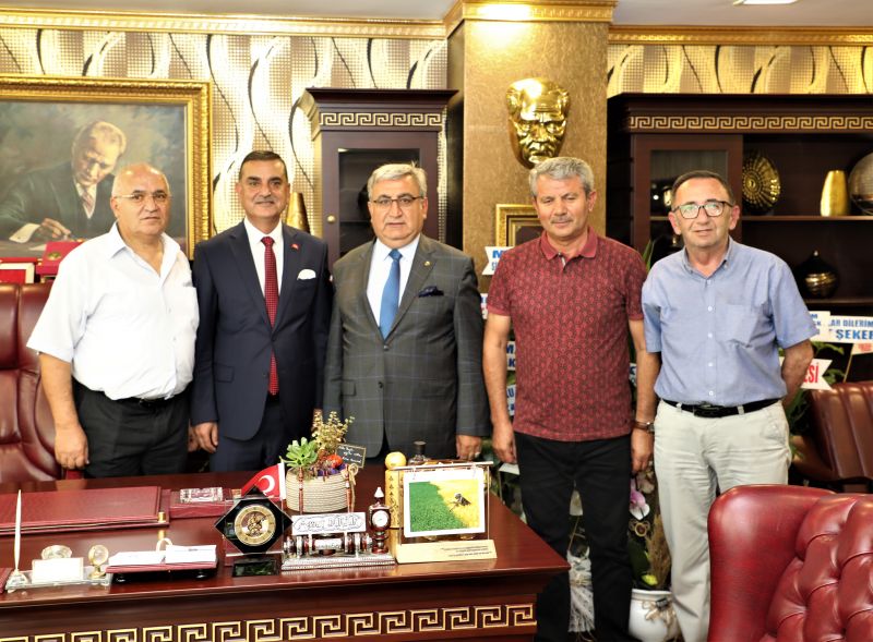 BORSA YÖNETİMİNDEN ESNAF KREDİ VE KEFALET KOOP. BAŞKANI MESUT DURSUN'A ZİYARET