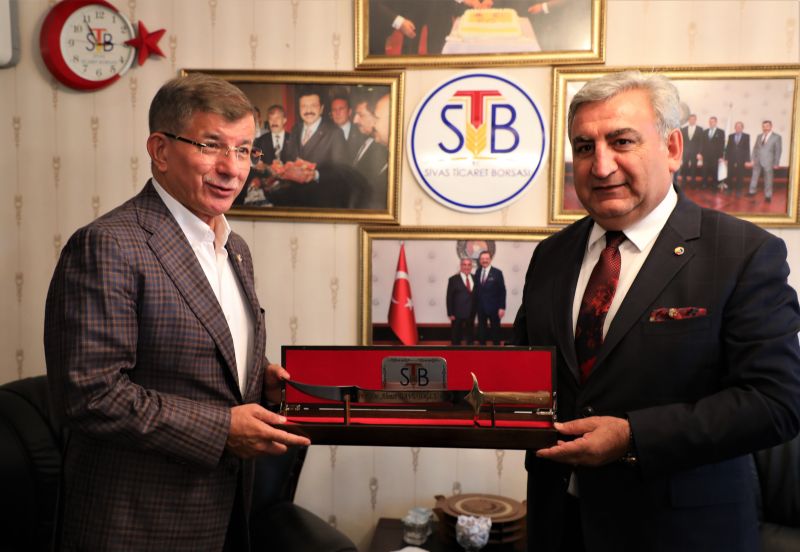 GELECEK PARTİSİ GENEL BAŞKANI DAVUTOĞLU SİVAS TİCARET BORSASI’NI ZİYARET ETTİ